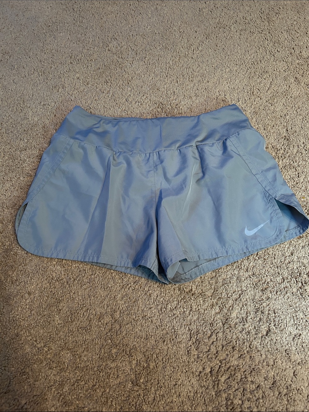 Nike Women's Pale Gray Athletic Running Shorts